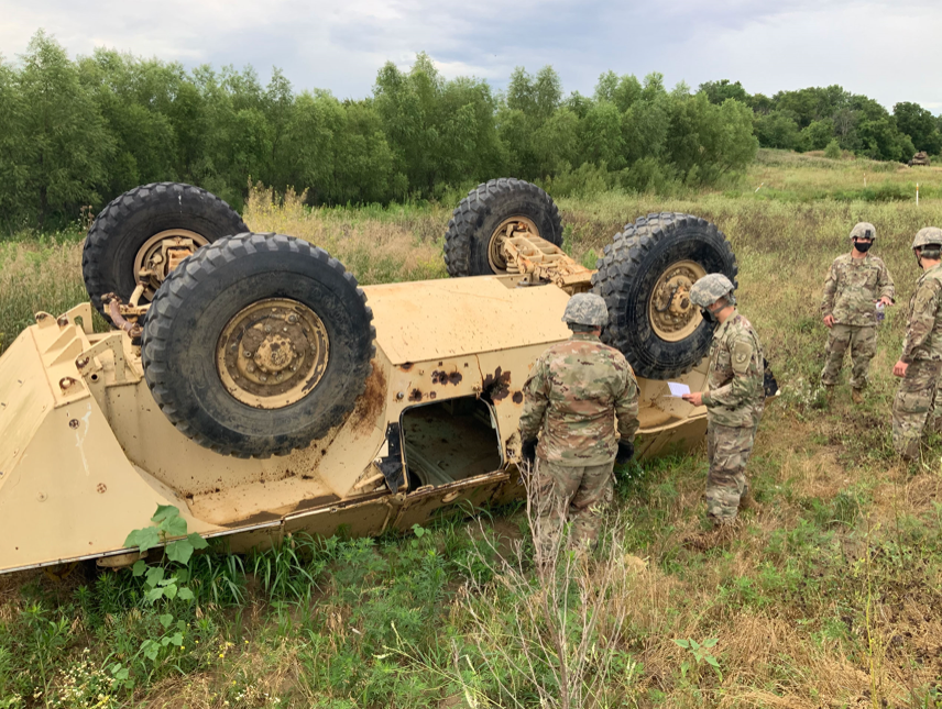 The service vehicle recovery team simulated real-world missions by retrieving disabled vehicles in the field and bringing them back to the shop.