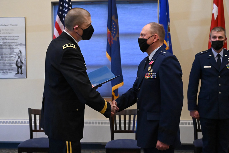 Maj. Gen. Dohrmann congatulations Brig. Gen. Branden