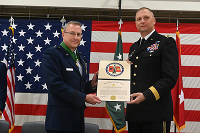 Distinguished Service Medal presented to Brig. Gen. Robert J. Becklund
