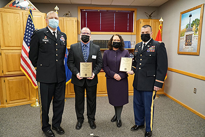 MG Al Dohrmann, Brad Brown, Amy Ruff, COL Warren Pauling