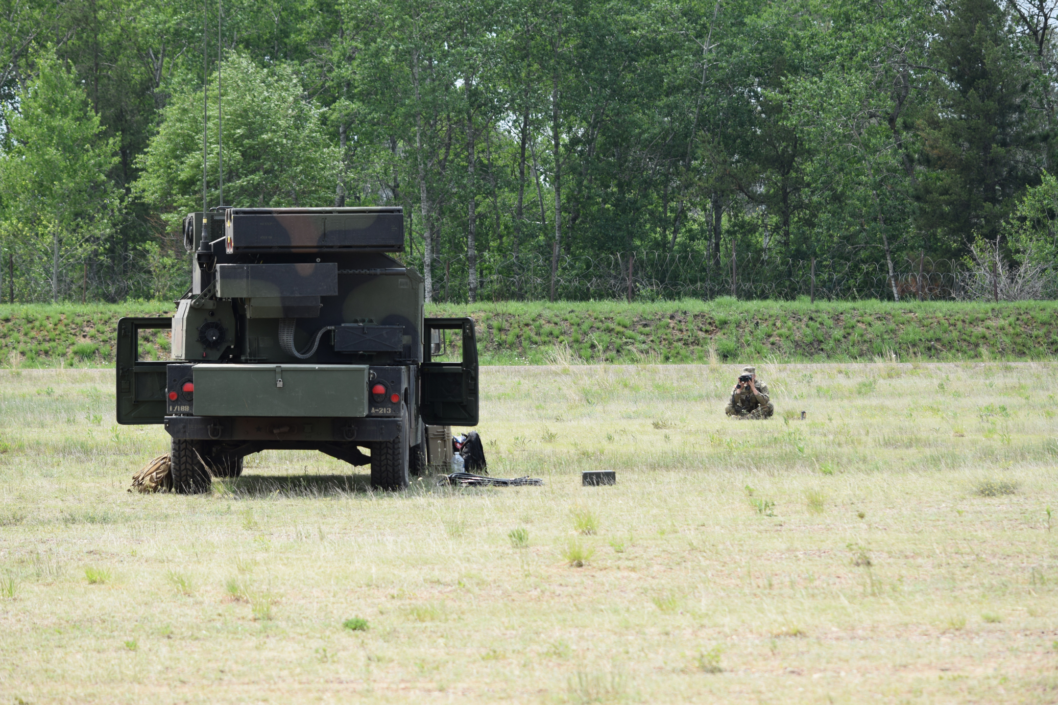 Soldiers of the 1-188th ADA preparing their Avengers for an exercise during annual training.